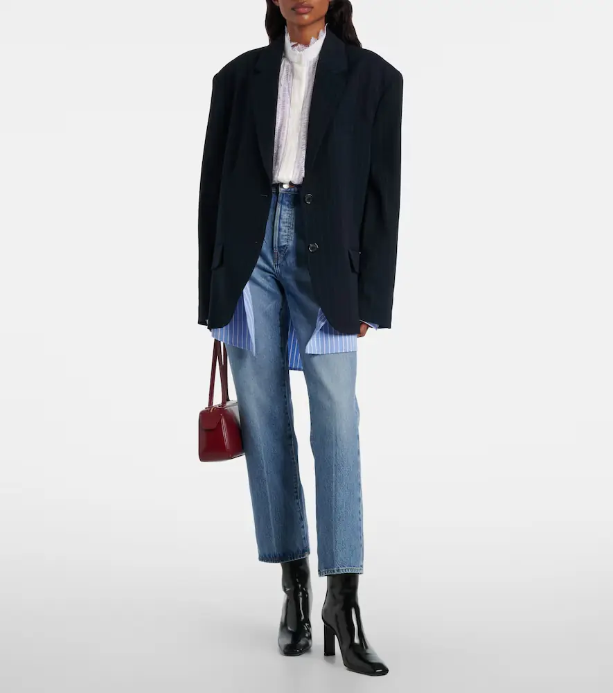 Frame Vertical Crop straight jeans | Thumbnail 6