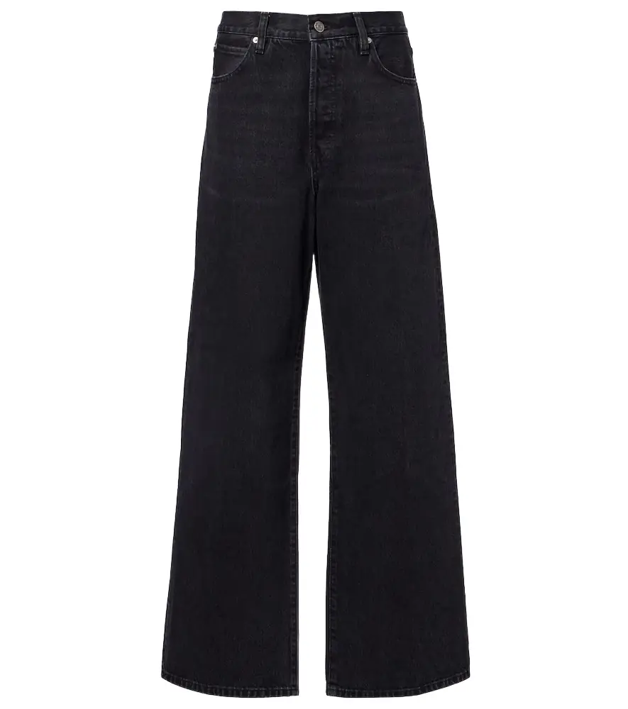 Frame Collegiate high-rise wide-leg jeans