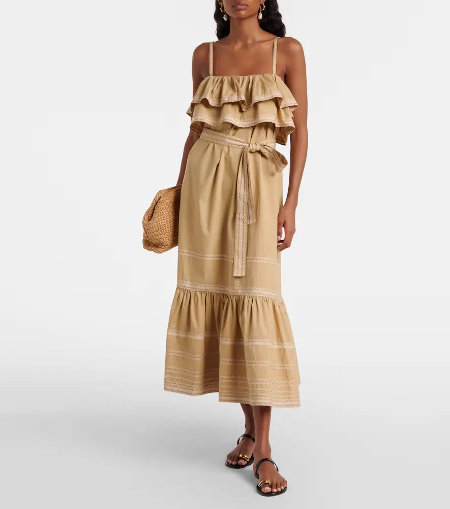Ulla Johnson Lucian ruffled cotton midi dress | Thumbnail 2 Ulla Johnson Lucian ruffled cotton midi dress | Thumbnail 2