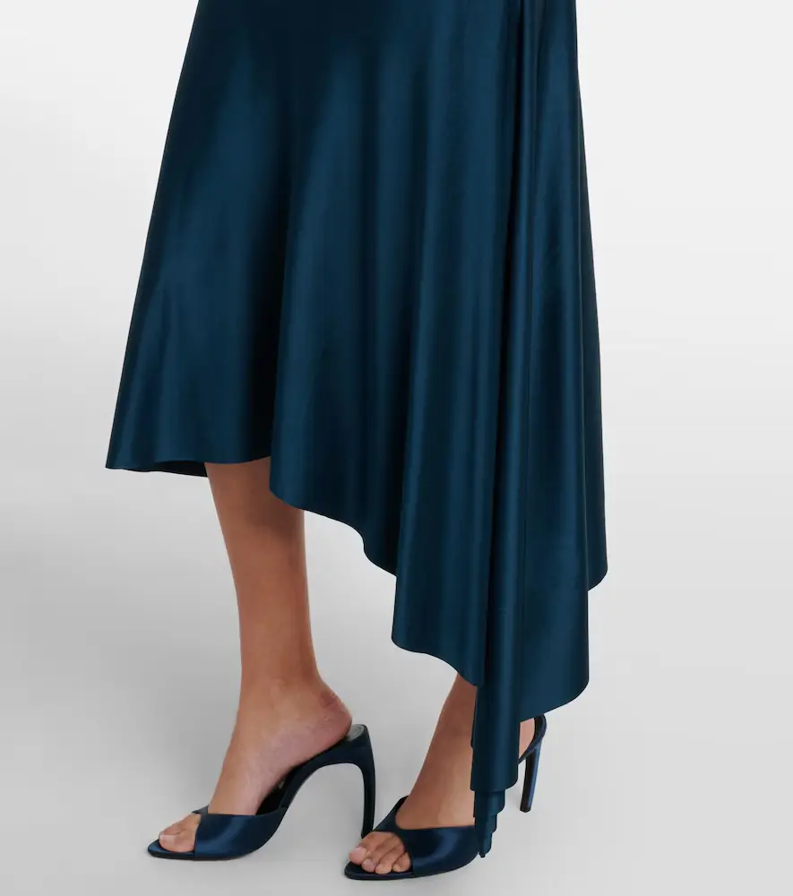 Victoria Beckham Ruched asymmetric jersey midi dress | Thumbnail 5
