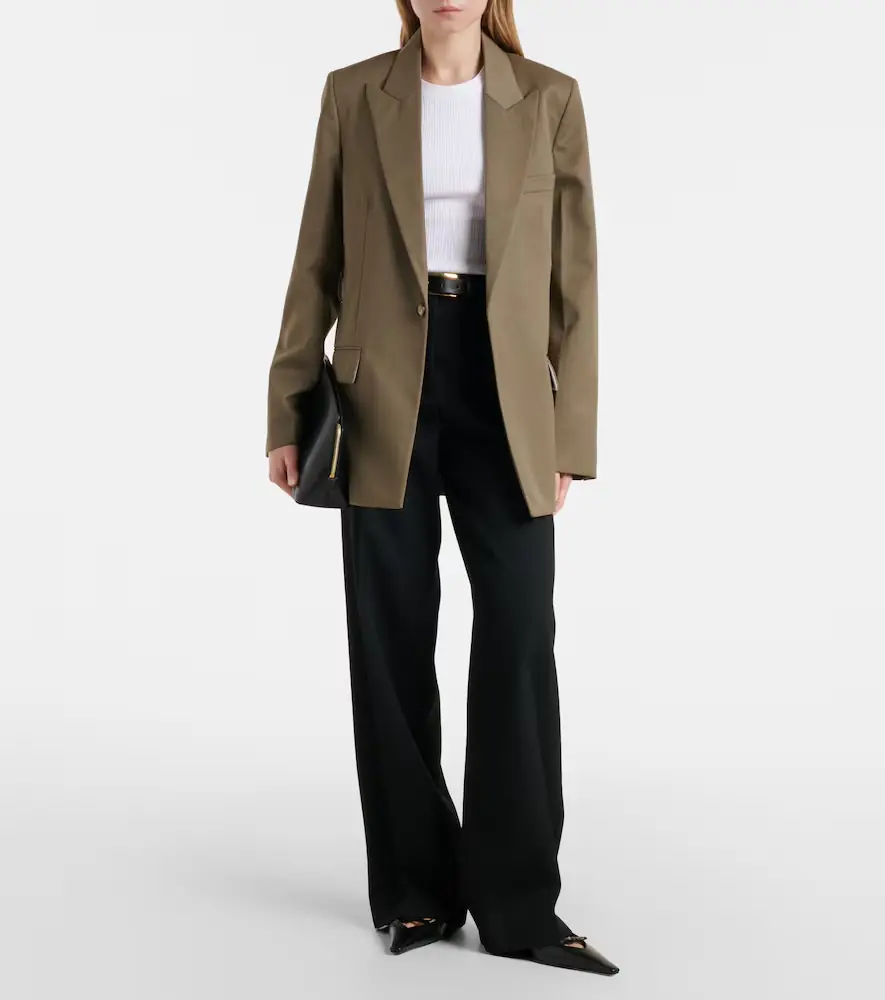 Victoria Beckham Belted wool-blend blazer | Thumbnail 2 Victoria Beckham Belted wool-blend blazer | Thumbnail 2