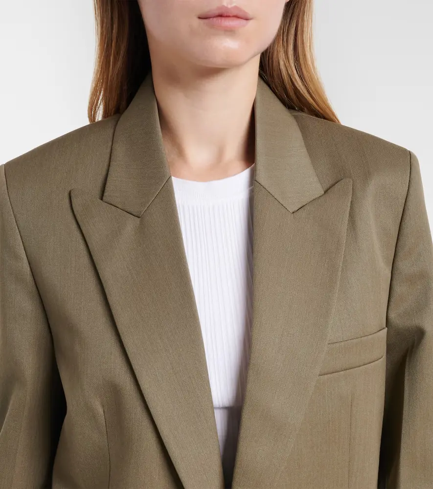 Victoria Beckham Belted wool-blend blazer | Thumbnail 4 Victoria Beckham Belted wool-blend blazer | Thumbnail 4