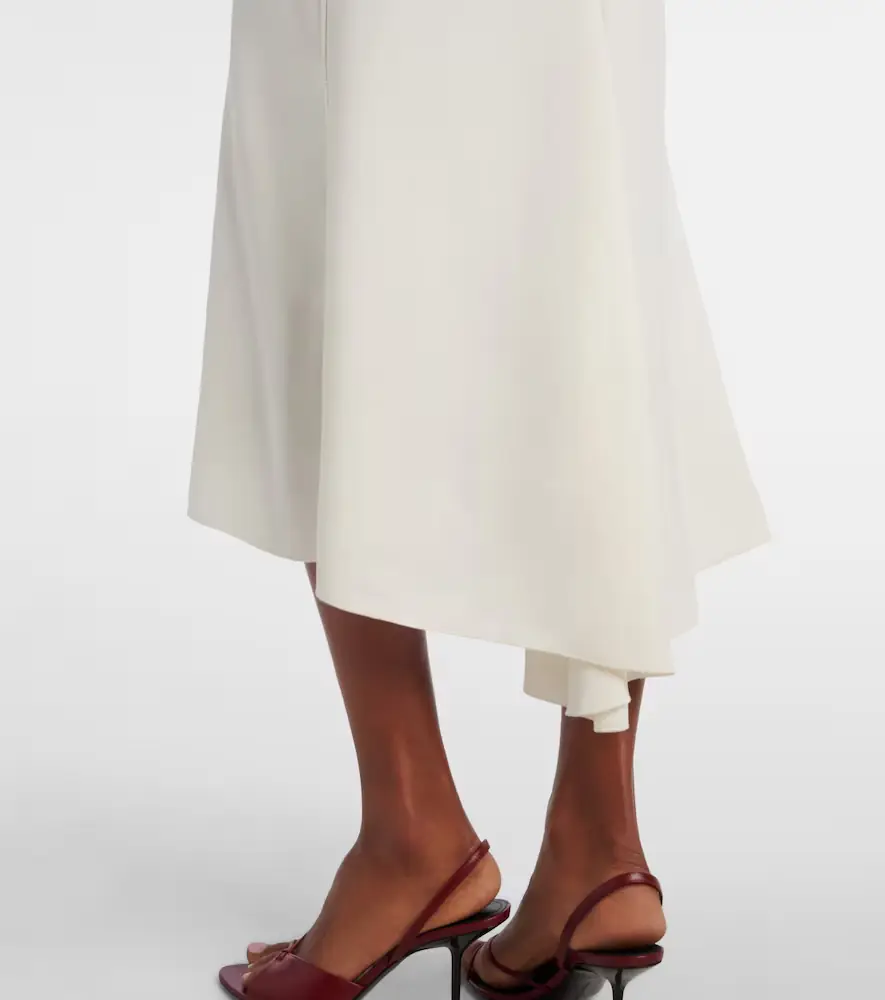 Victoria Beckham Edith crêpe satin midi dress | Thumbnail 3 Victoria Beckham Edith crêpe satin midi dress | Thumbnail 3