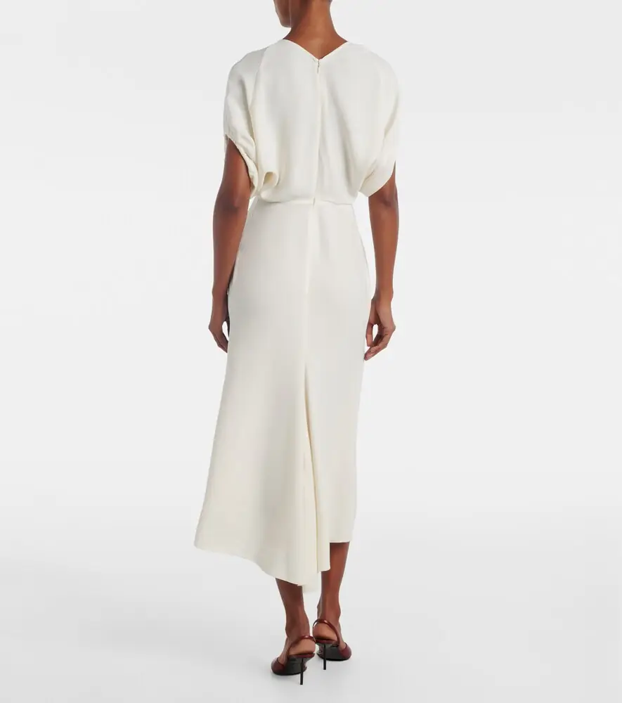Victoria Beckham Edith crêpe satin midi dress | Thumbnail 5 Victoria Beckham Edith crêpe satin midi dress | Thumbnail 5