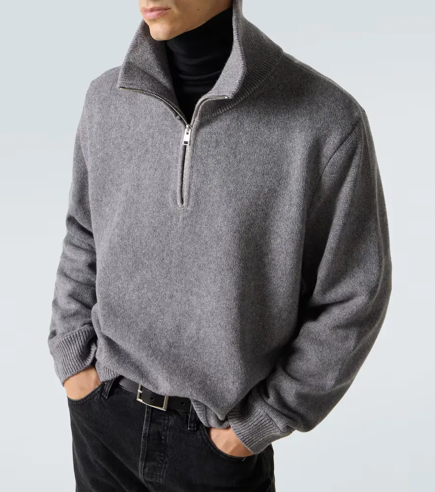 Frame Wool and cotton half-zip sweater | Thumbnail 4 Frame Wool and cotton half-zip sweater | Thumbnail 4