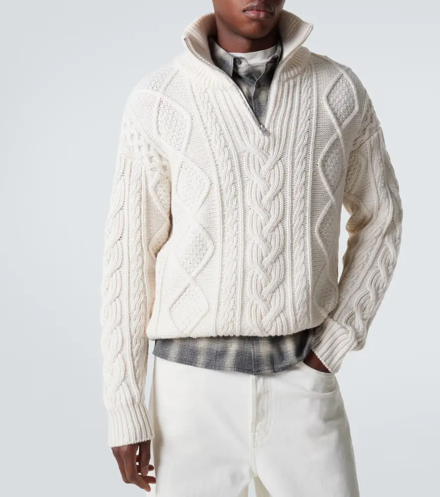 Frame Cable-knit wool and cashmere sweater | Thumbnail 3