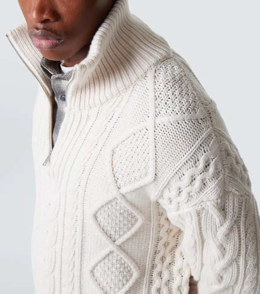 Frame Cable-knit wool and cashmere sweater | Thumbnail 4