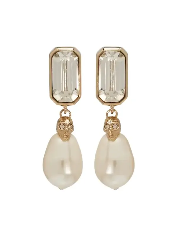 Skull embellished drop earrings Skull embellished drop earrings