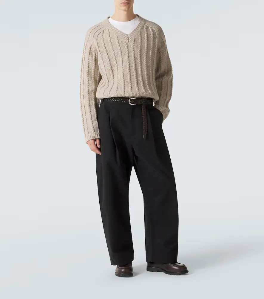 Studio Nicholson Sorte cotton twill barrel-leg pants | Thumbnail 4 Studio Nicholson Sorte cotton twill barrel-leg pants | Thumbnail 4