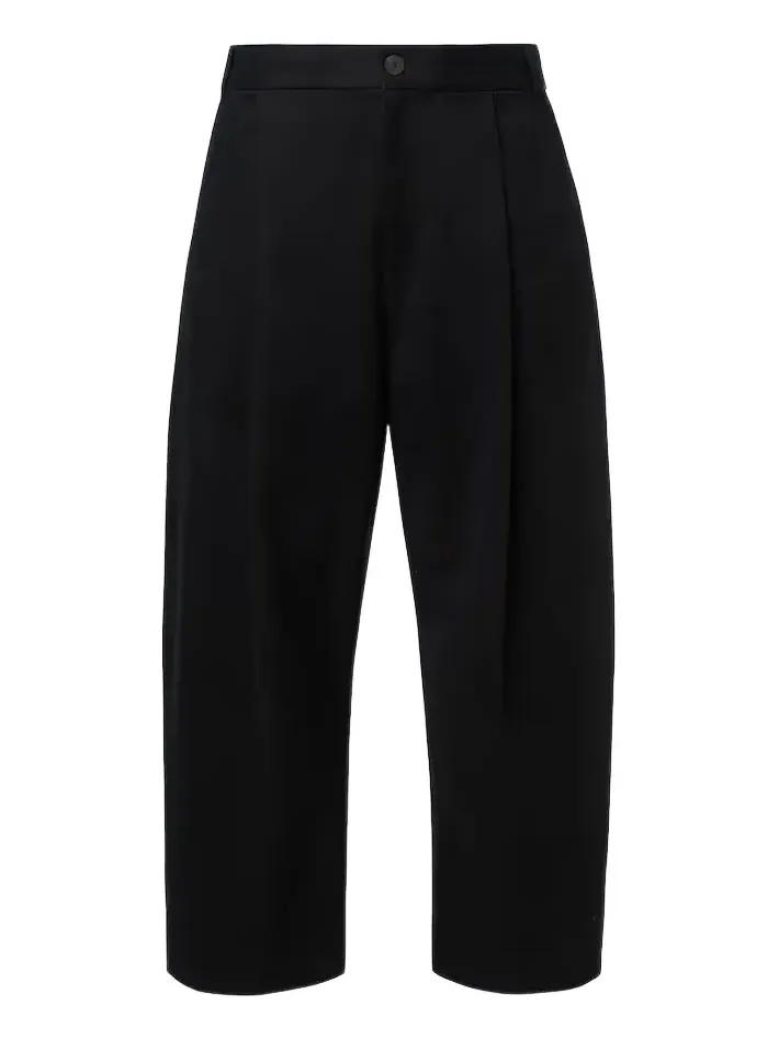 Studio Nicholson Sorte cotton twill barrel-leg pants