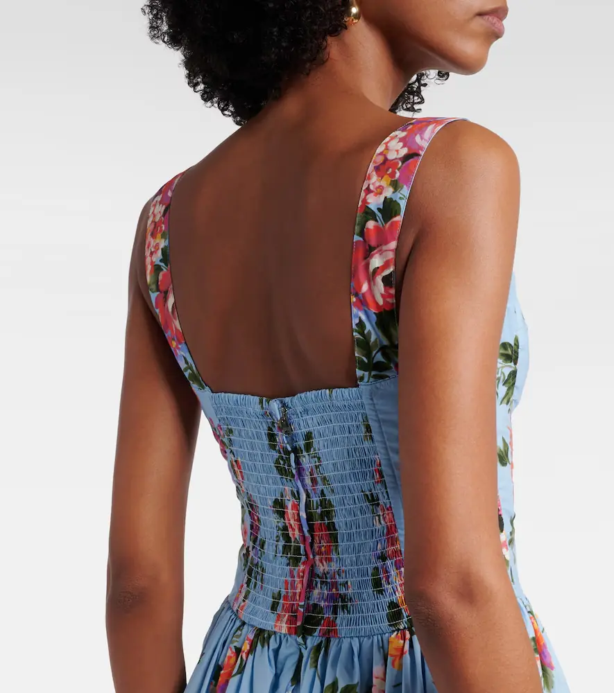 Dolce & Gabbana Floral cotton bustier dress | Thumbnail 5