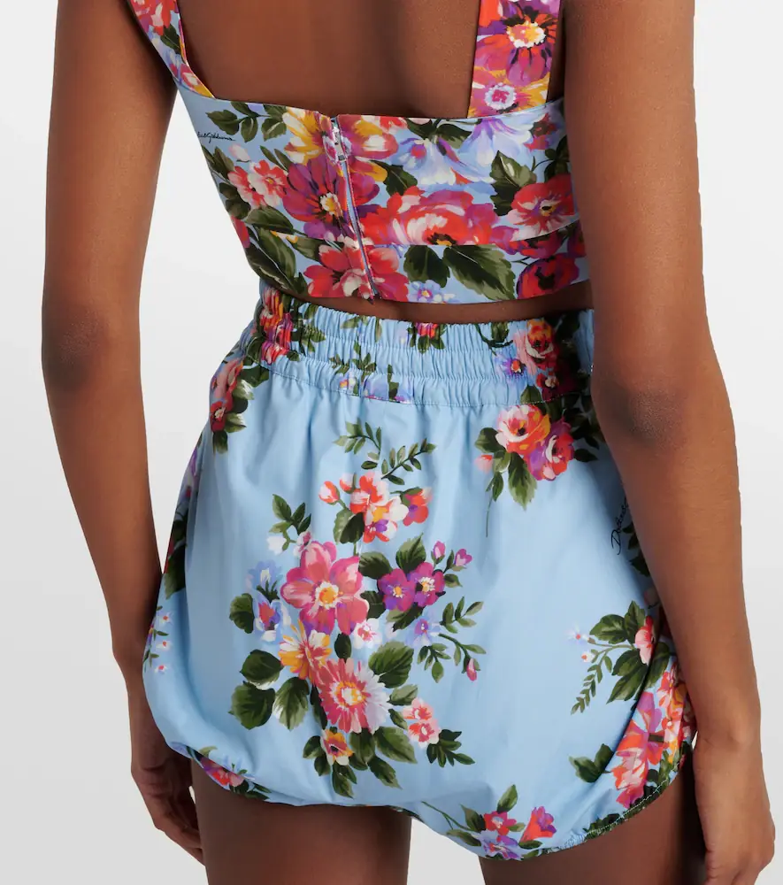 Dolce & Gabbana Floral cotton poplin shorts | Thumbnail 4