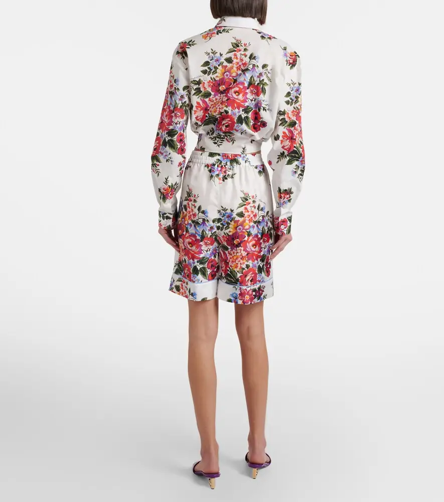 Dolce & Gabbana Floral silk twill Bermuda shorts | Thumbnail 3 Dolce & Gabbana Floral silk twill Bermuda shorts | Thumbnail 3