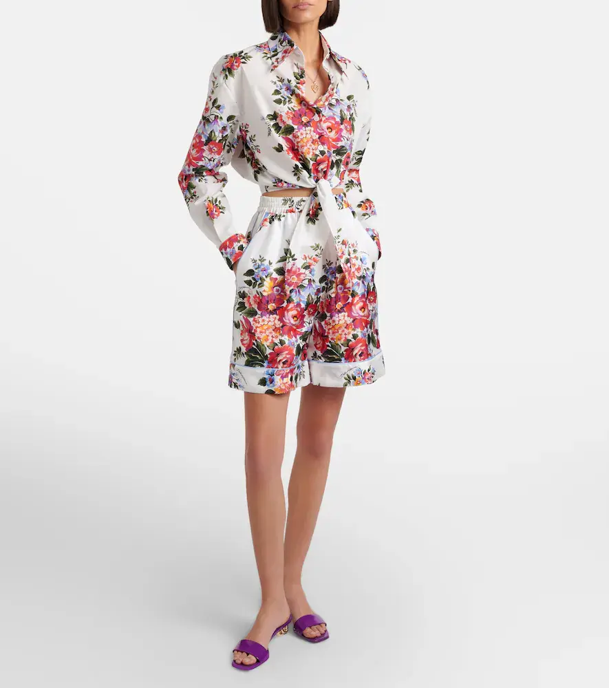 Dolce & Gabbana Floral silk twill Bermuda shorts | Thumbnail 5 Dolce & Gabbana Floral silk twill Bermuda shorts | Thumbnail 5