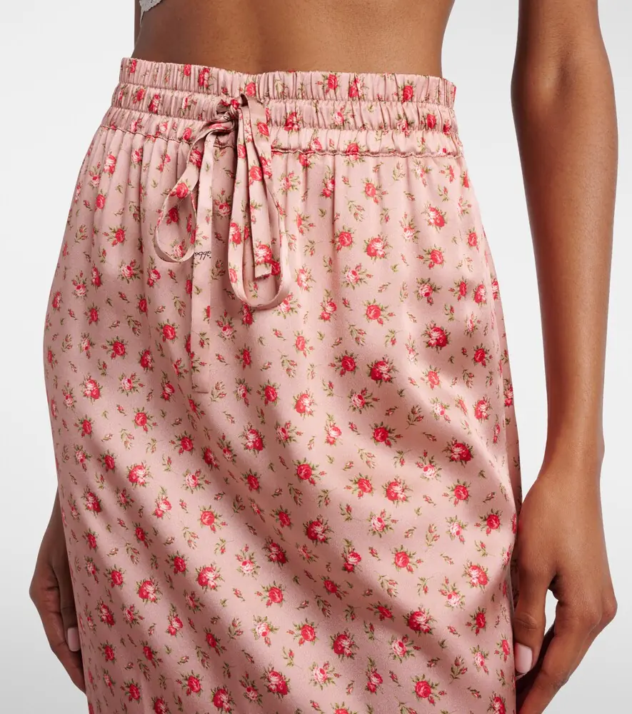 Dolce & Gabbana Floral silk and cotton-blend midi skirt | Thumbnail 5