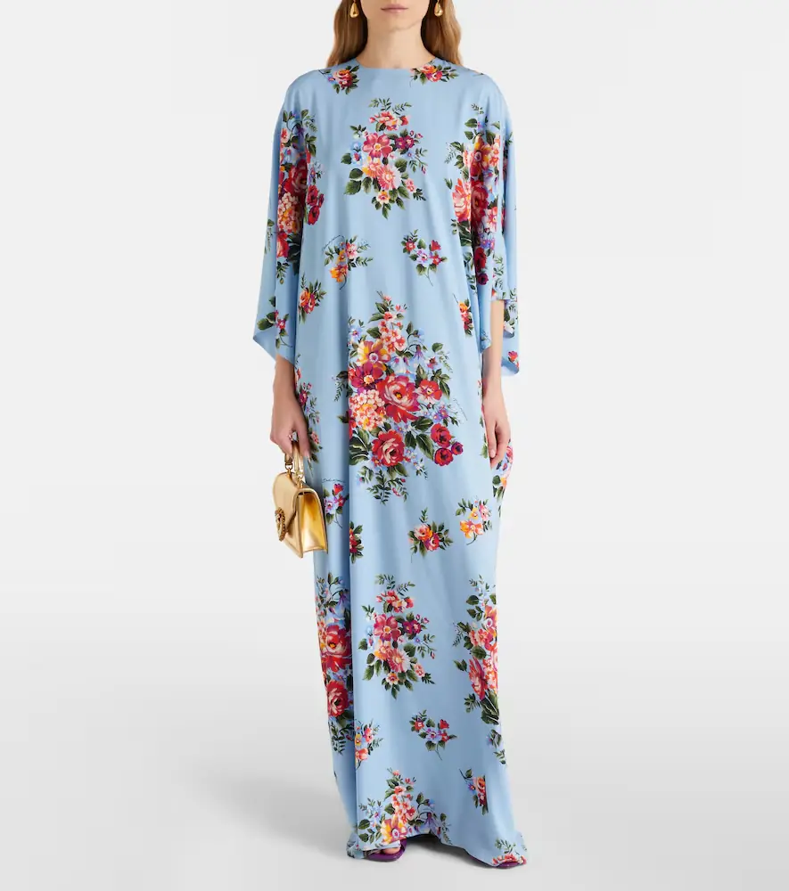 Dolce & Gabbana Floral silk-blend kaftan | Thumbnail 4