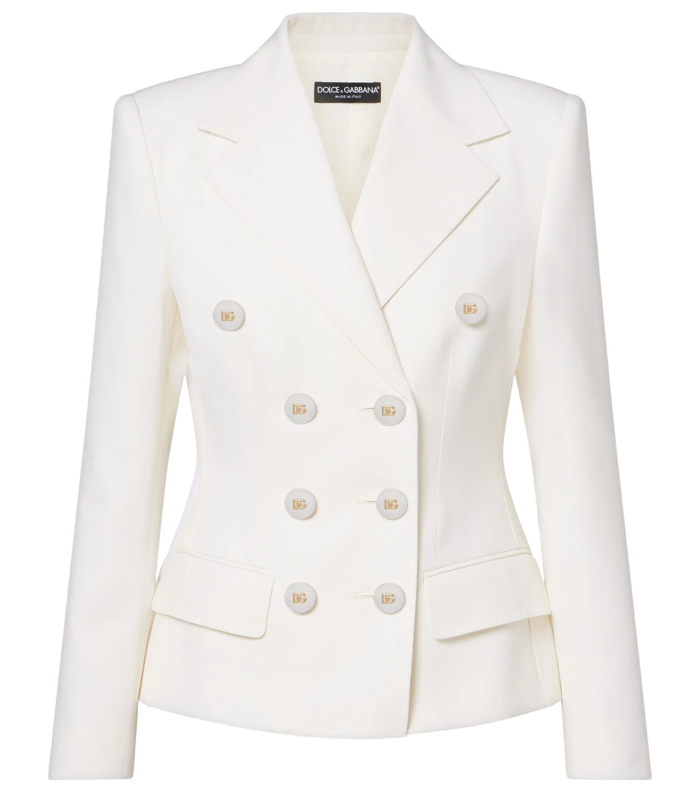 Double-breasted wool-blend blazer