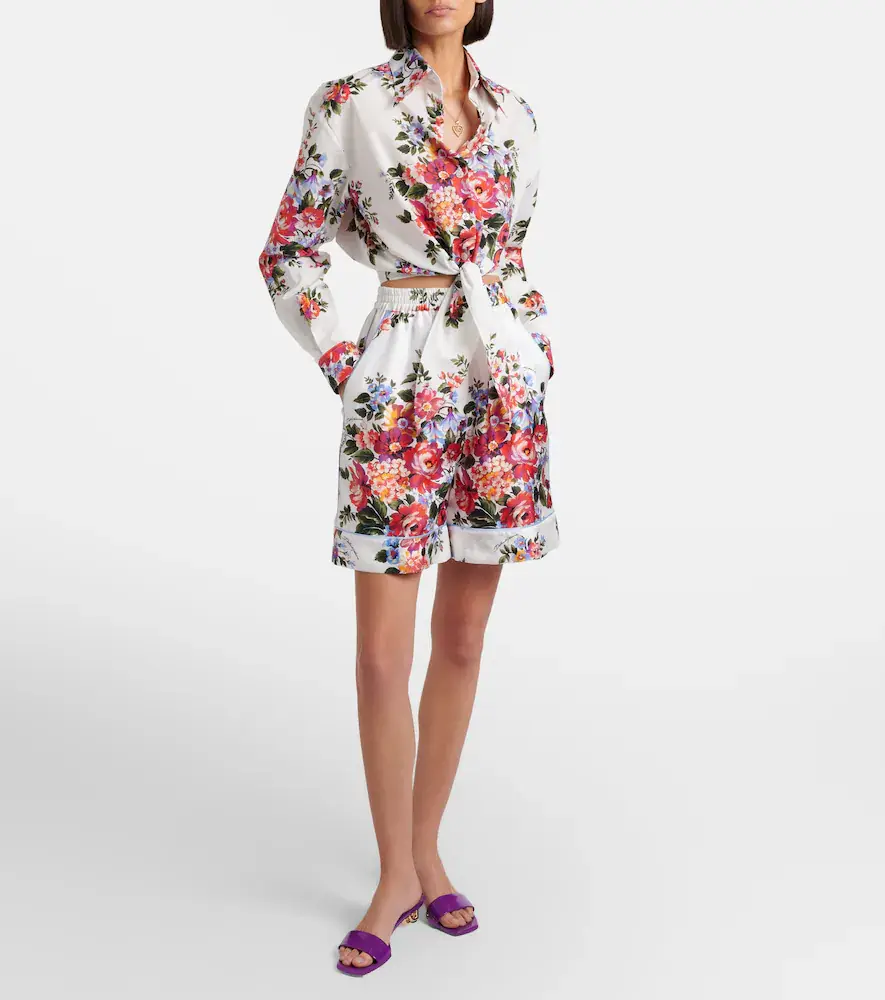 Dolce & Gabbana Floral cropped cotton shirt | Thumbnail 2 Dolce & Gabbana Floral cropped cotton shirt | Thumbnail 2