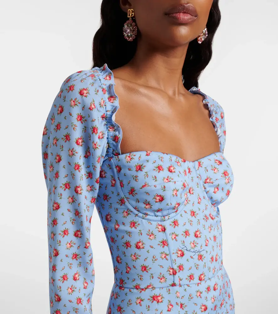 Dolce & Gabbana Floral silk-blend minidress | Thumbnail 4