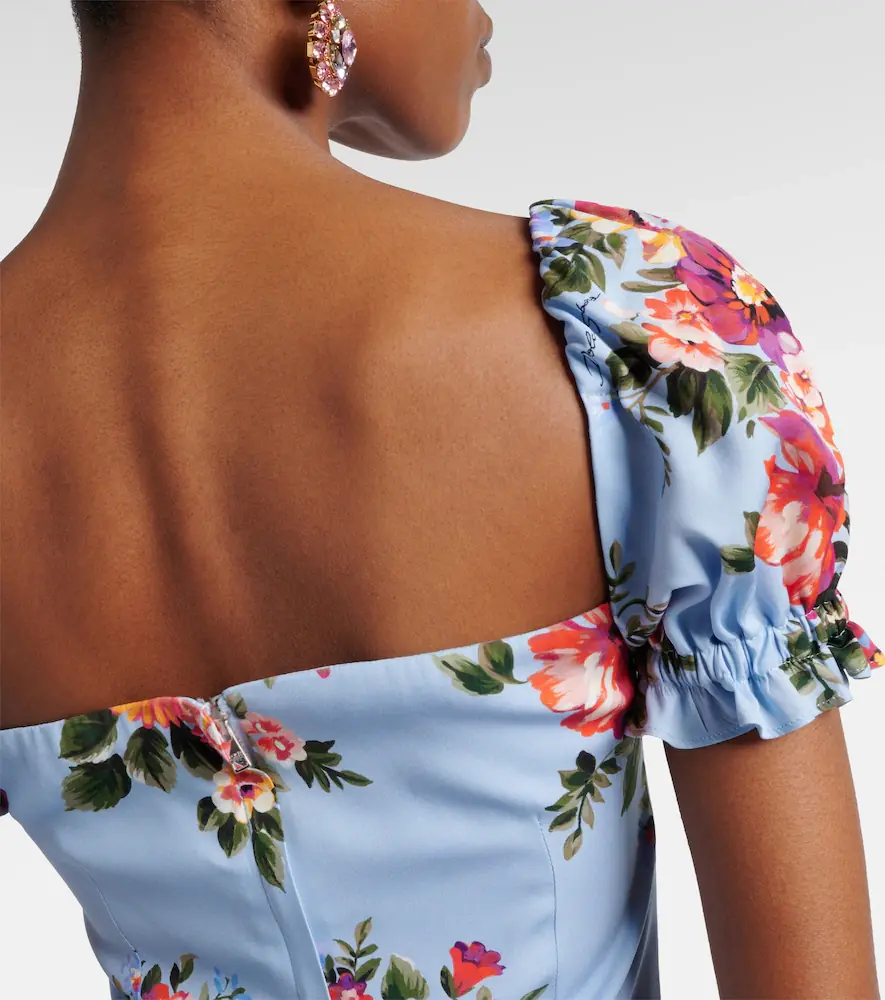 Dolce & Gabbana Floral silk-blend midi dress | Thumbnail 5