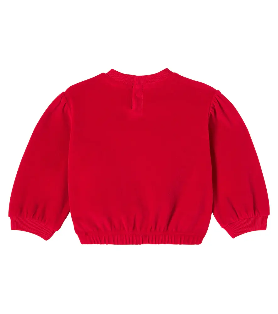 Gucci Kids Baby logo cotton-blend velvet sweatshirt | Thumbnail 2