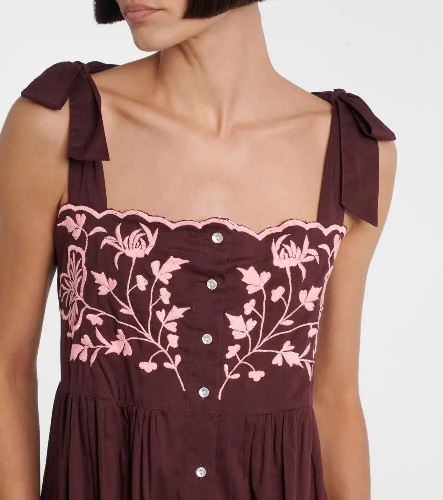JULIET DUNN Embroidered cotton midi dress | Thumbnail 3 JULIET DUNN Embroidered cotton midi dress | Thumbnail 3