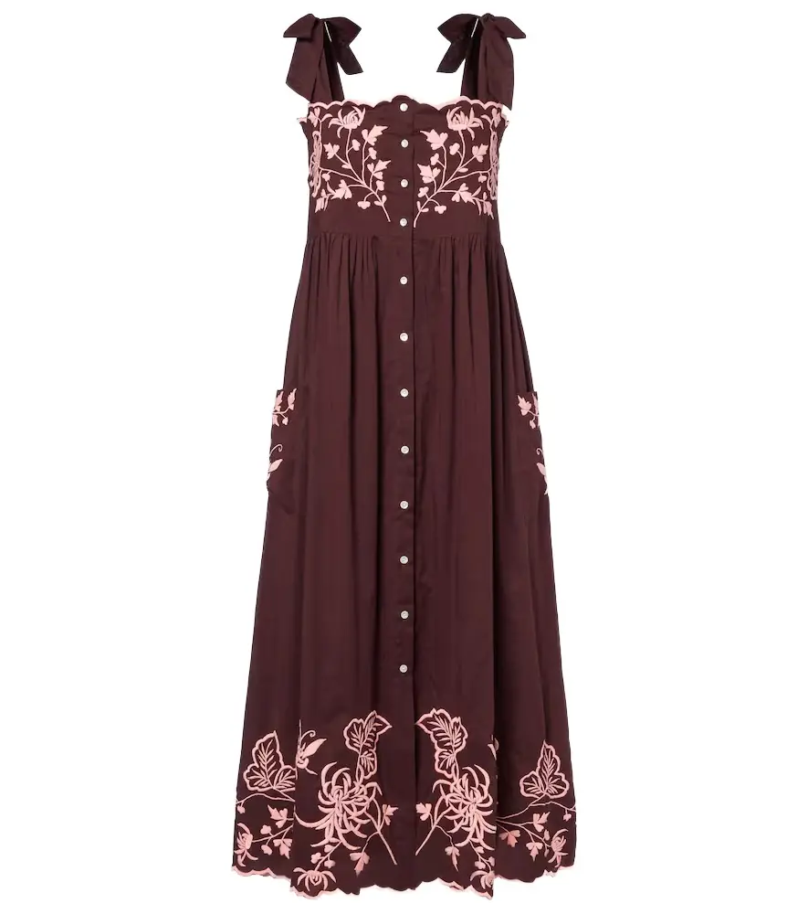 JULIET DUNN Embroidered cotton midi dress | Image 1 JULIET DUNN Embroidered cotton midi dress | Image 1