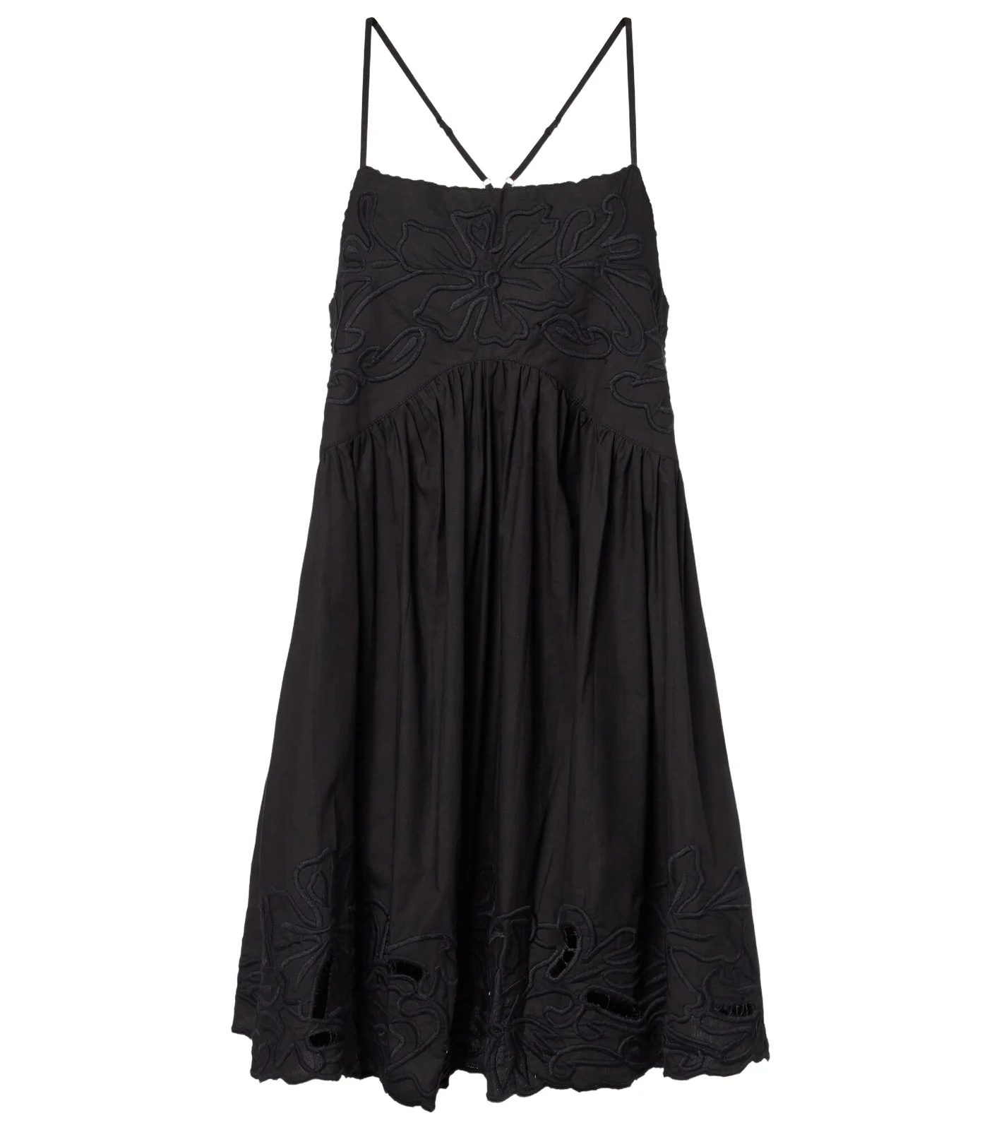 Embroidered cotton poplin minidress Embroidered cotton poplin minidress