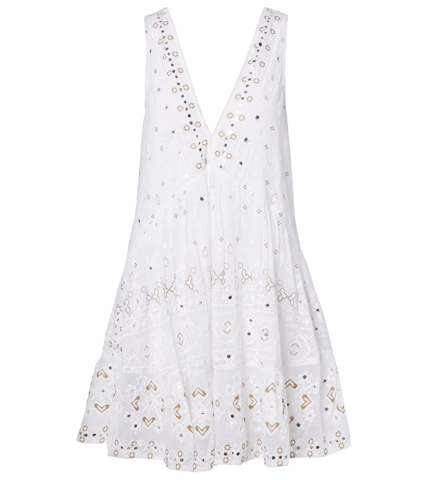 Embroidered cotton minidress Embroidered cotton minidress
