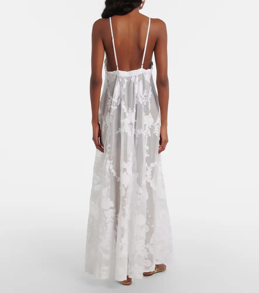 JULIET DUNN Embroidered semi-sheer cotton maxi dress | Thumbnail 2