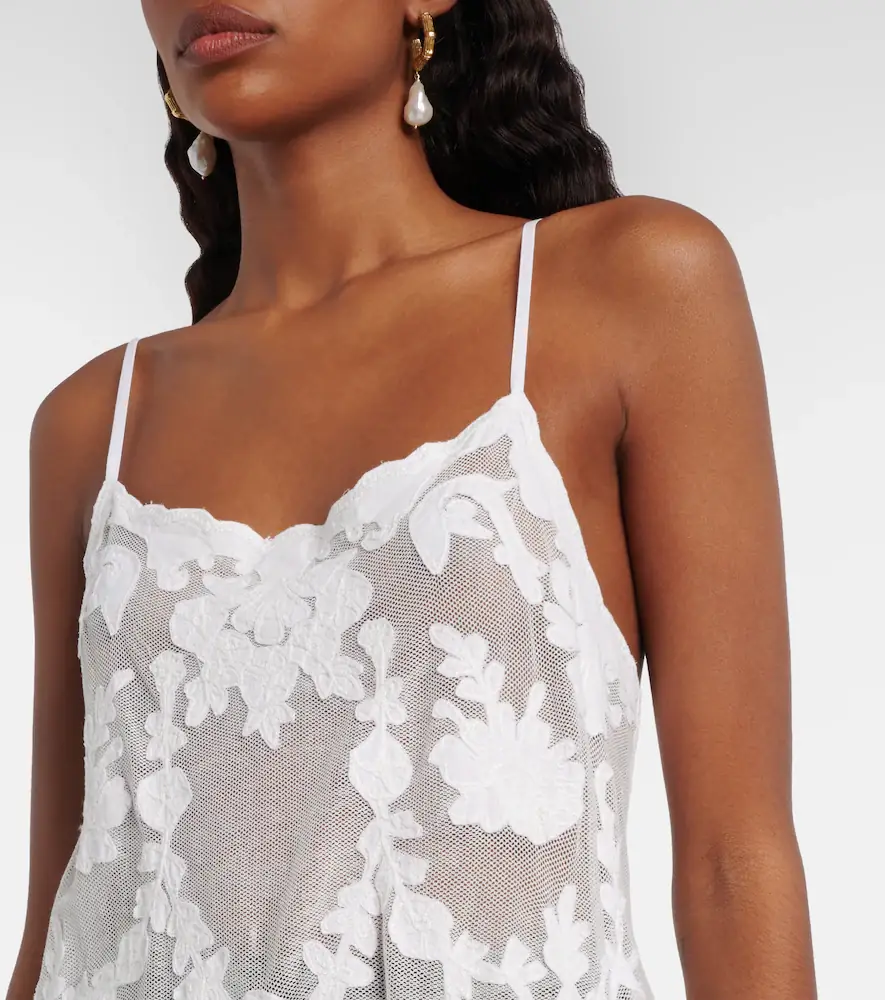 JULIET DUNN Embroidered semi-sheer cotton maxi dress | Thumbnail 3