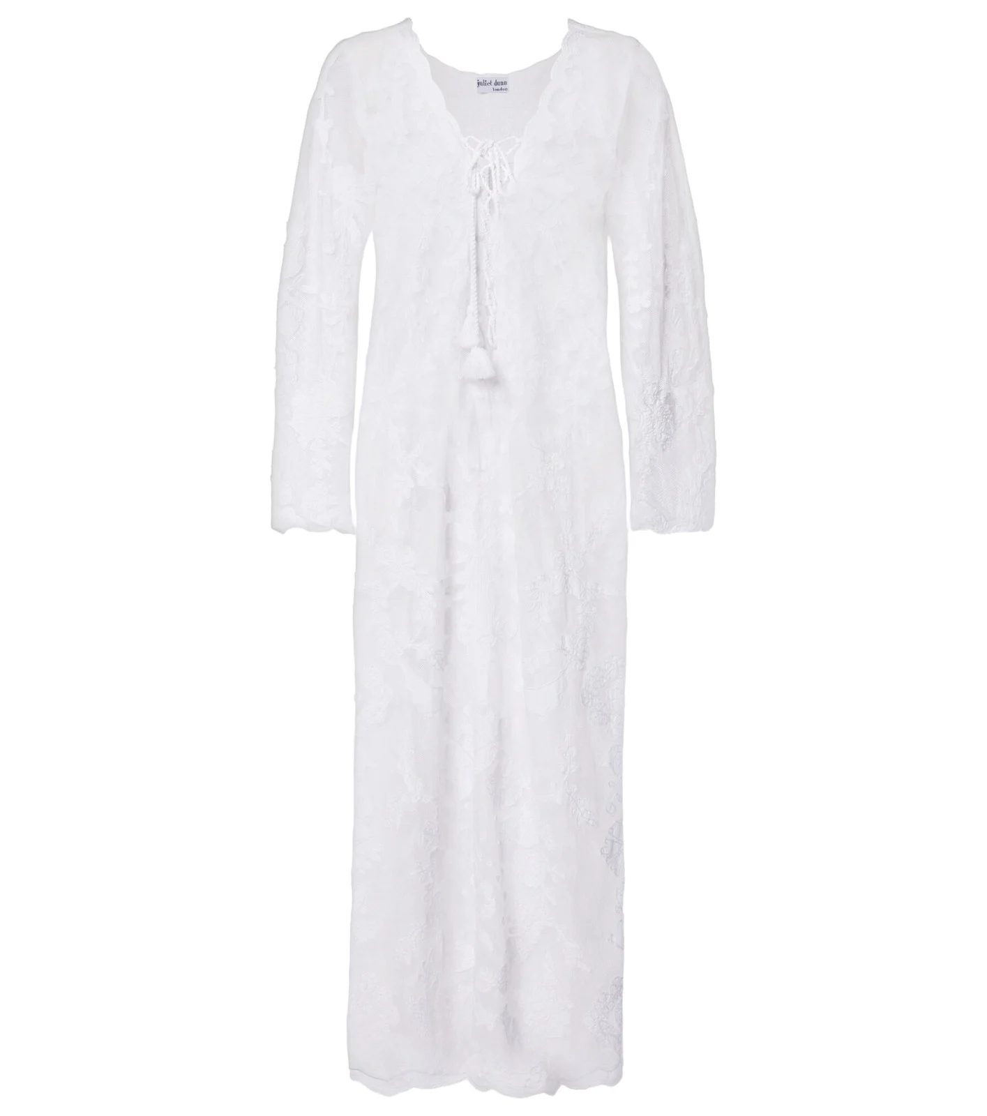 Embroidered sheer cotton kaftan Embroidered sheer cotton kaftan