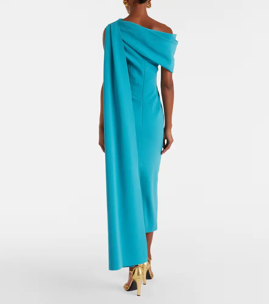 Roksanda Maite caped crêpe midi dress | Thumbnail 3 Roksanda Maite caped crêpe midi dress | Thumbnail 3