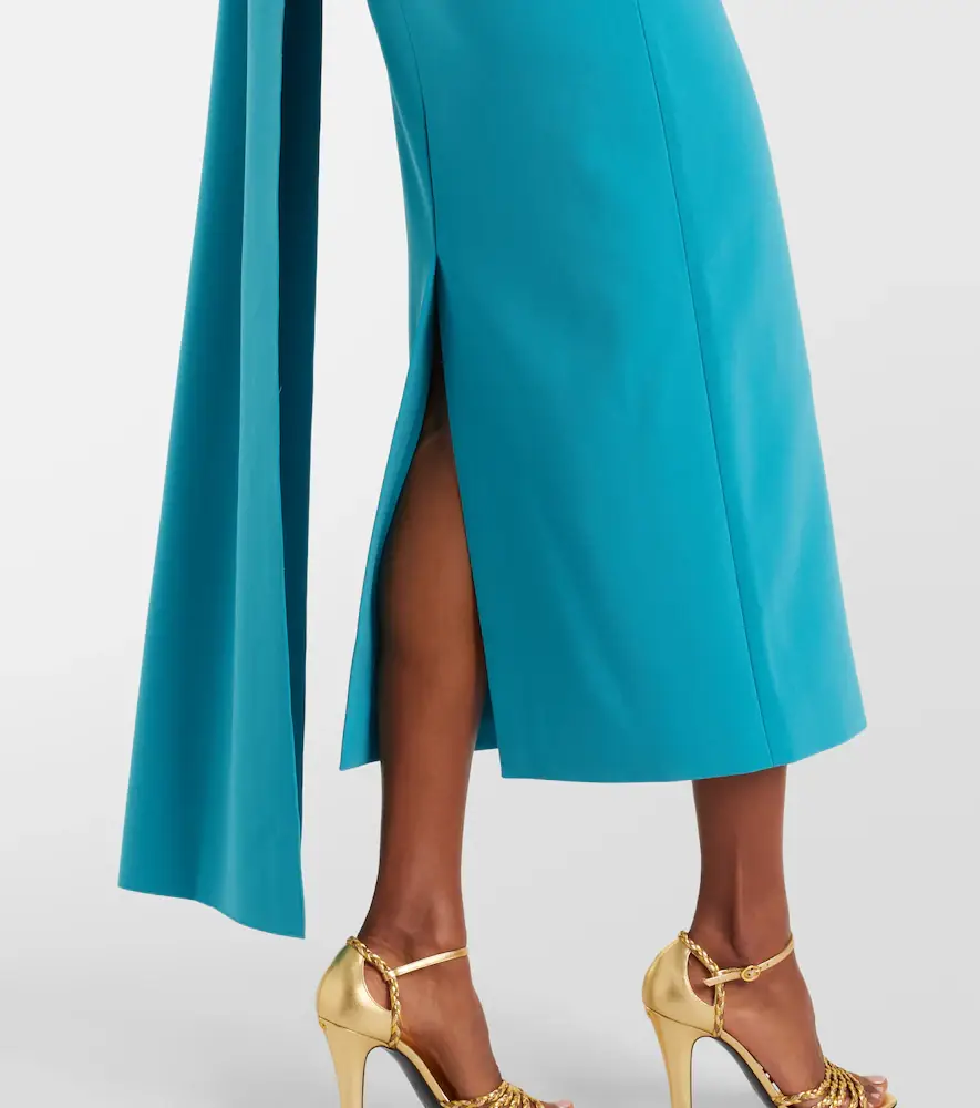 Roksanda Maite caped crêpe midi dress | Thumbnail 4 Roksanda Maite caped crêpe midi dress | Thumbnail 4