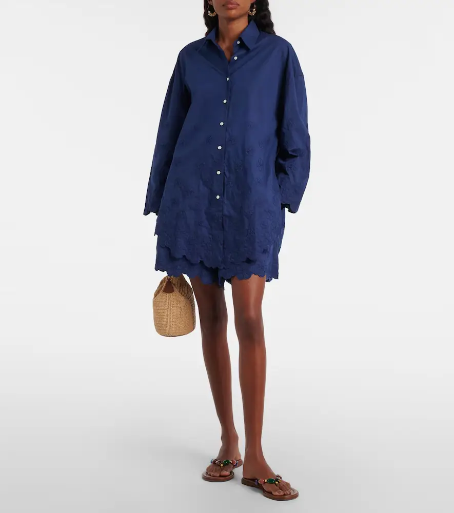 JULIET DUNN Floral cotton poplin shirt dress | Thumbnail 6 JULIET DUNN Floral cotton poplin shirt dress | Thumbnail 6