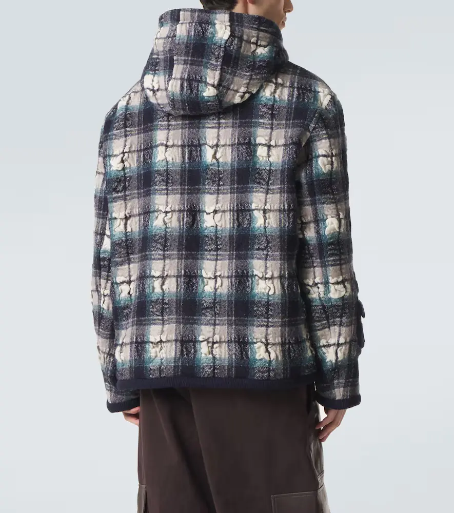 Loewe Plaid wool and linen jacket | Thumbnail 4