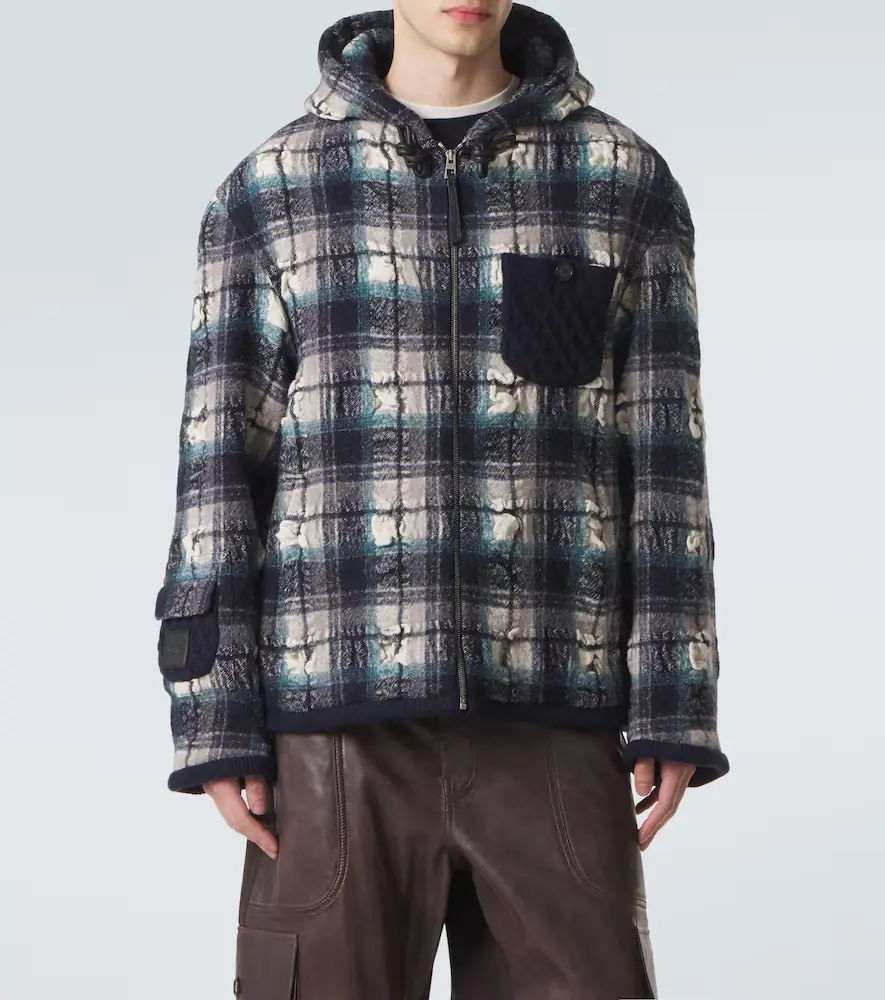 Loewe Plaid wool and linen jacket | Thumbnail 5