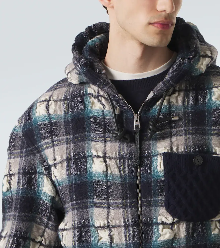 Loewe Plaid wool and linen jacket | Thumbnail 6