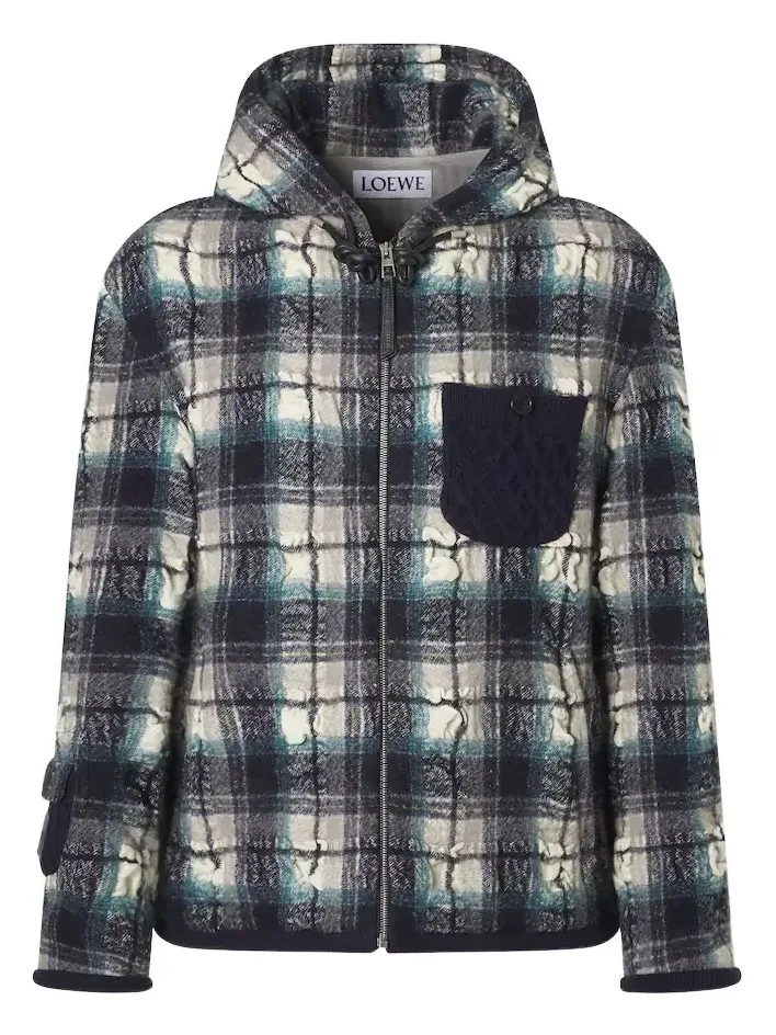 Loewe Plaid wool and linen jacket