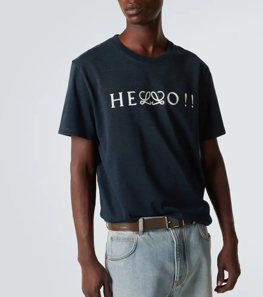 Loewe Printed cotton-blend jersey T-shirt | Thumbnail 2