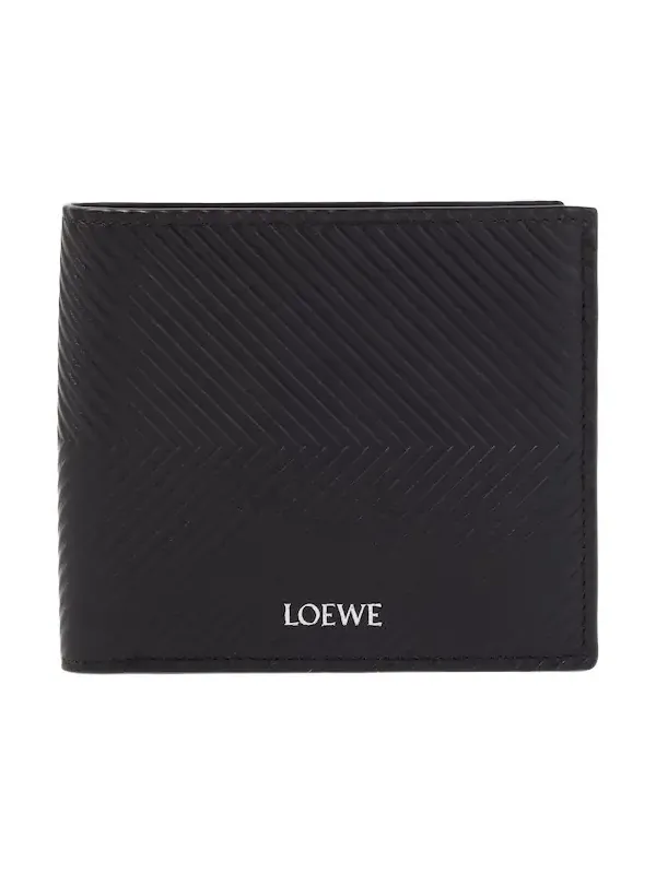 Logo leather bifold wallet