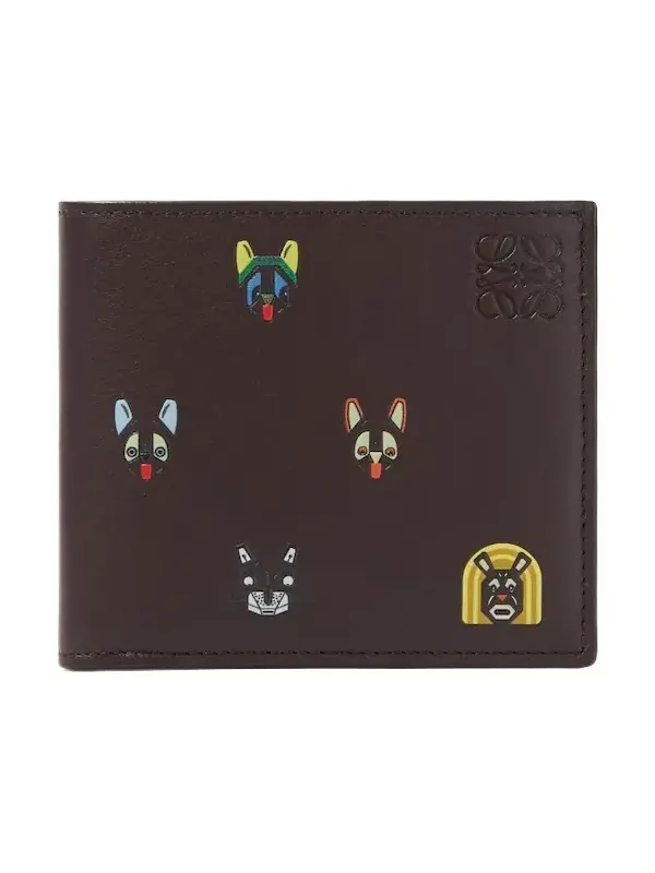 x Louis Wain Cats leather bifold wallet