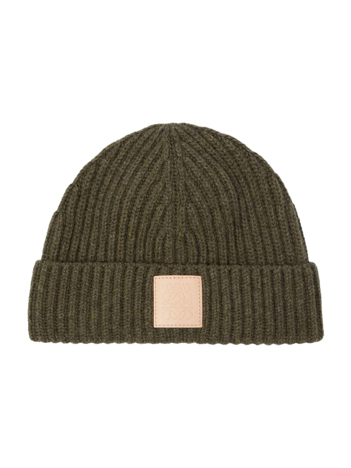 Loewe Logo ribbed-knit cashmere beanie