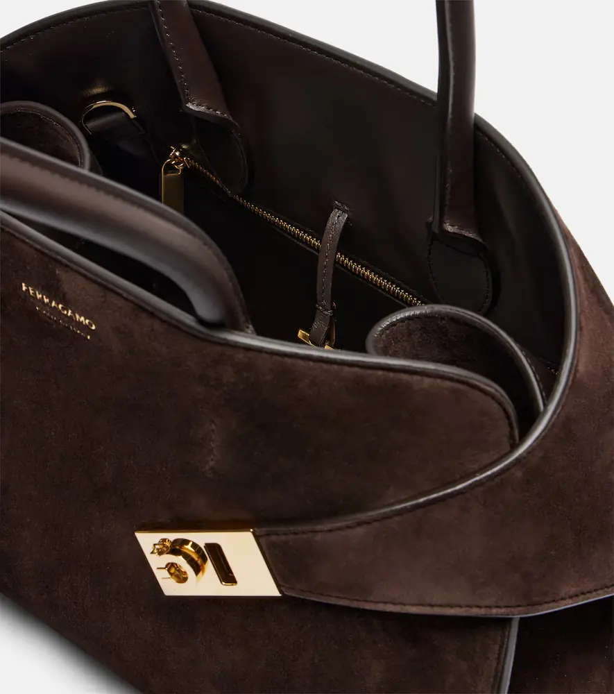 Ferragamo Hug suede tote bag | Thumbnail 2 Ferragamo Hug suede tote bag | Thumbnail 2