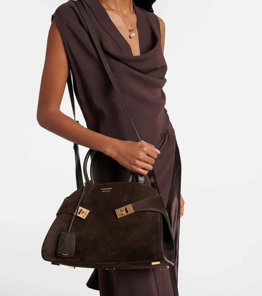 Ferragamo Hug suede tote bag | Thumbnail 5 Ferragamo Hug suede tote bag | Thumbnail 5
