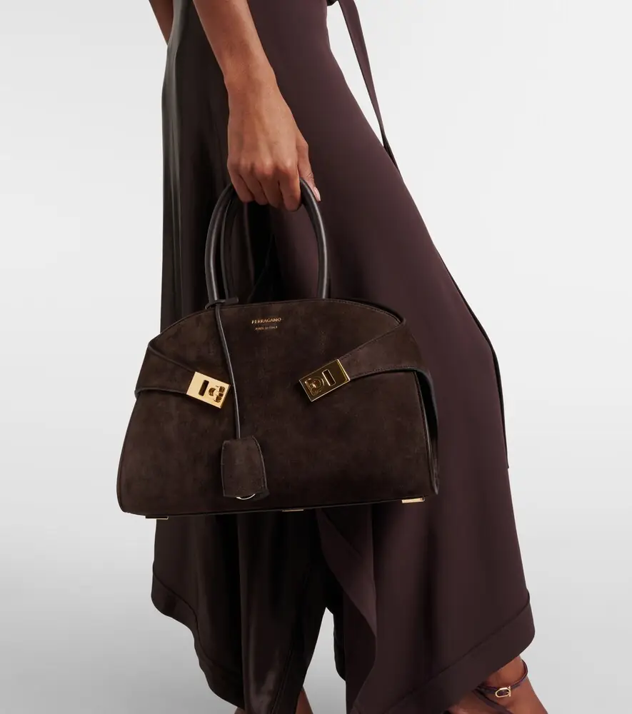 Ferragamo Hug suede tote bag | Thumbnail 6 Ferragamo Hug suede tote bag | Thumbnail 6
