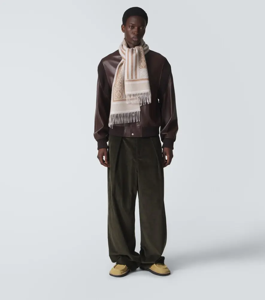 Loewe Anagram wool and cashmere jacquard scarf | Thumbnail 2