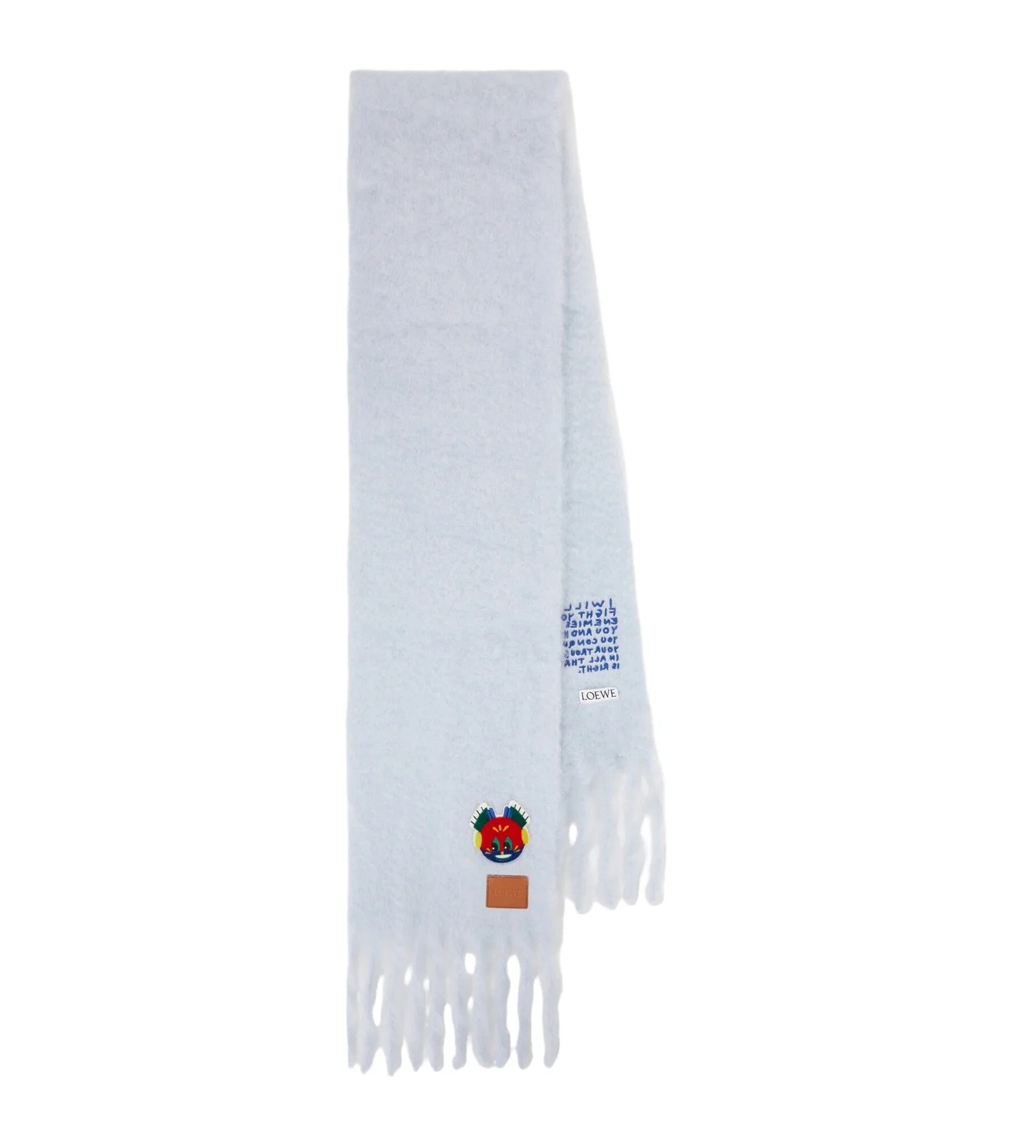 Loewe Embroidered mohair and wool scarf