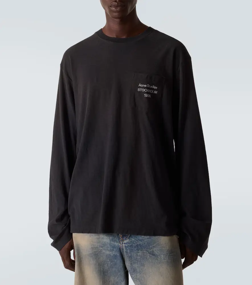 Acne Studios Distressed cotton-blend T-shirt | Thumbnail 2 Acne Studios Distressed cotton-blend T-shirt | Thumbnail 2