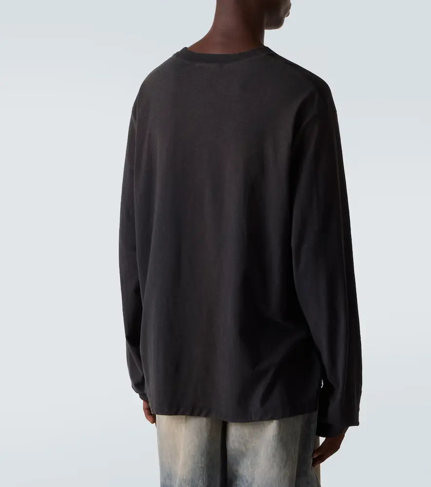Acne Studios Distressed cotton-blend T-shirt | Thumbnail 3 Acne Studios Distressed cotton-blend T-shirt | Thumbnail 3